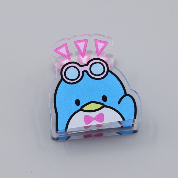 Sam Penguin Cartoon acrylic book clip creative multifunctional clip  price for 10 pcs F271