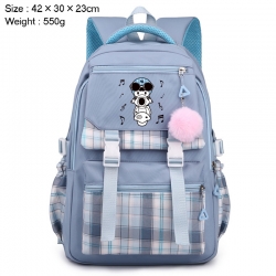 Helmeted Youth Anime Plaid Bac...