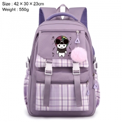 Helmeted Youth Anime Plaid Bac...