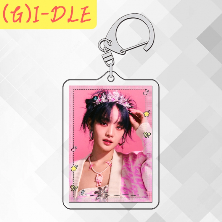 (G)I-DLE star ring acrylic pendant bag pendant key ring price for 5 pcs