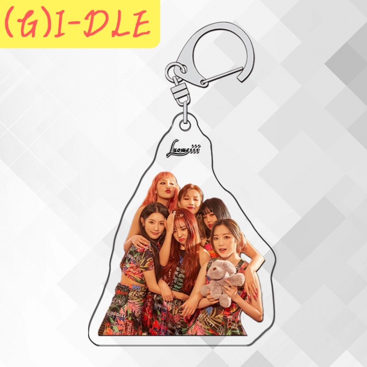 (G)I-DLE star ring acrylic pendant bag pendant key ring price for 5 pcs