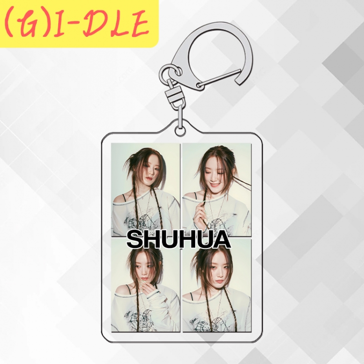 (G)I-DLE star ring acrylic pendant bag pendant key ring price for 5 pcs