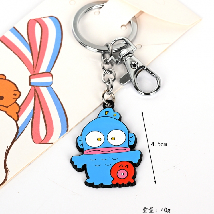 Hangyodon Animation peripheral metal keychain pendant price for 5 pcs