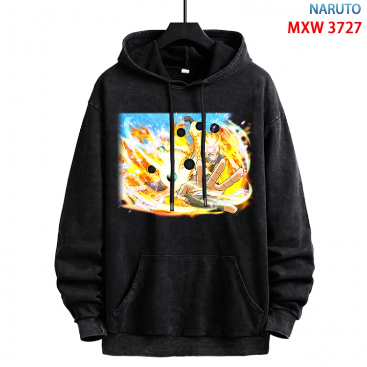 Naruto Anime peripheral washing and worn-out pure cotton sweater from S to 3XL MXW-3727