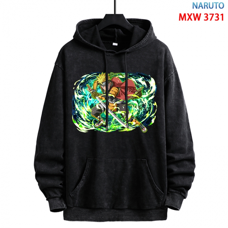 Naruto Anime peripheral washing and worn-out pure cotton sweater from S to 3XL MXW-3731