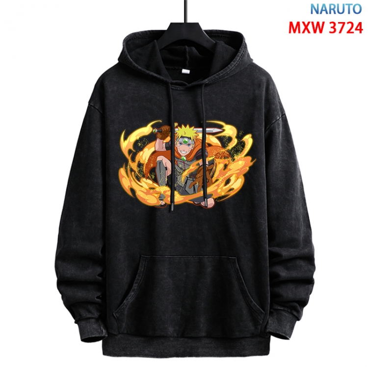 Naruto Anime peripheral washing and worn-out pure cotton sweater from S to 3XL MXW-3724