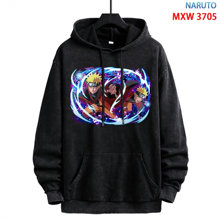 Naruto Anime peripheral washing and worn-out pure cotton sweater from S to 3XL  MXW-3705