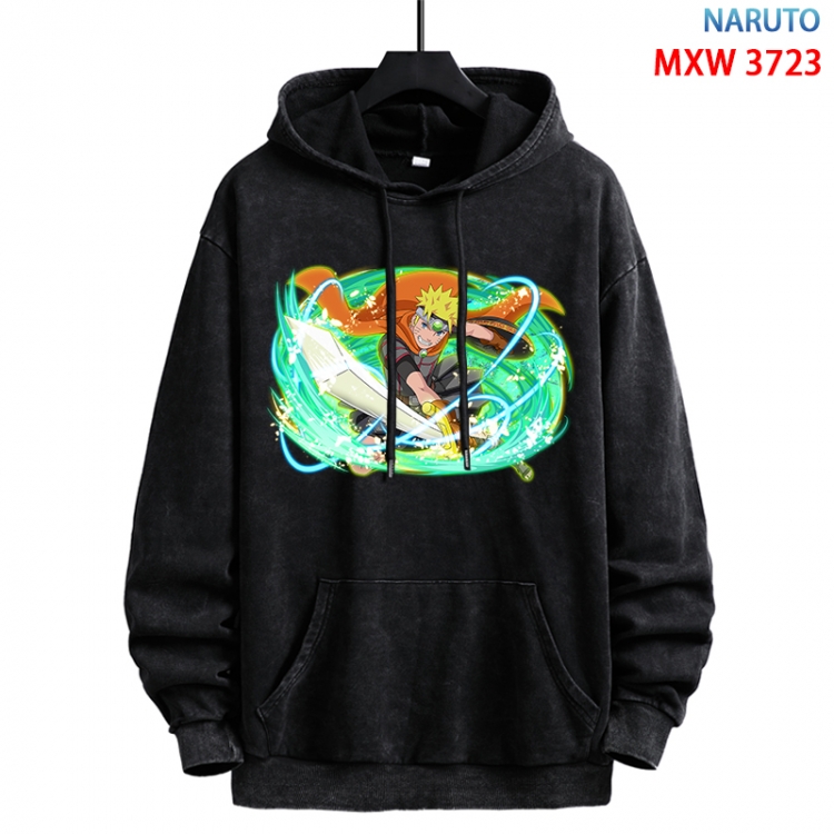 Naruto Anime peripheral washing and worn-out pure cotton sweater from S to 3XL  MXW-3723