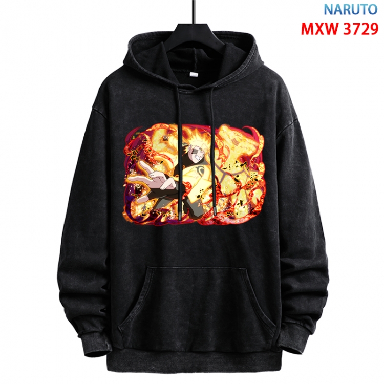 Naruto Anime peripheral washing and worn-out pure cotton sweater from S to 3XL MXW-3729
