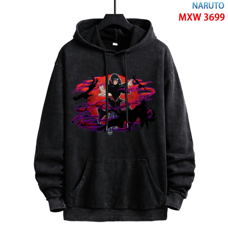 Naruto Anime peripheral washing and worn-out pure cotton sweater from S to 3XL MXW-3699
