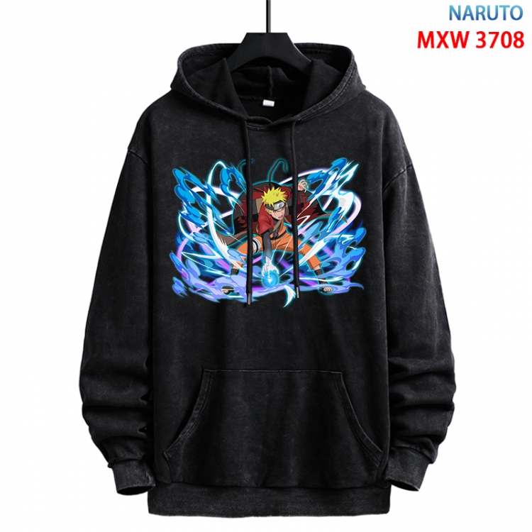 Naruto Anime peripheral washing and worn-out pure cotton sweater from S to 3XL  MXW-3708