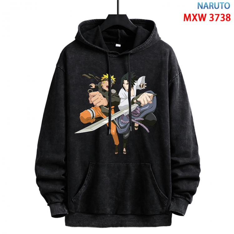 Naruto Anime peripheral washing and worn-out pure cotton sweater from S to 3XL MXW-3738