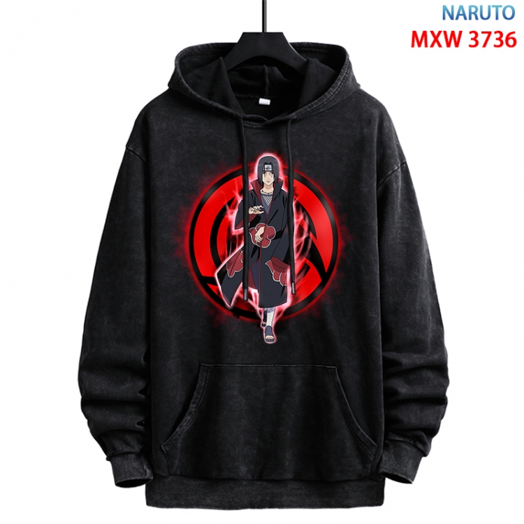 Naruto Anime peripheral washing and worn-out pure cotton sweater from S to 3XL MXW-3736