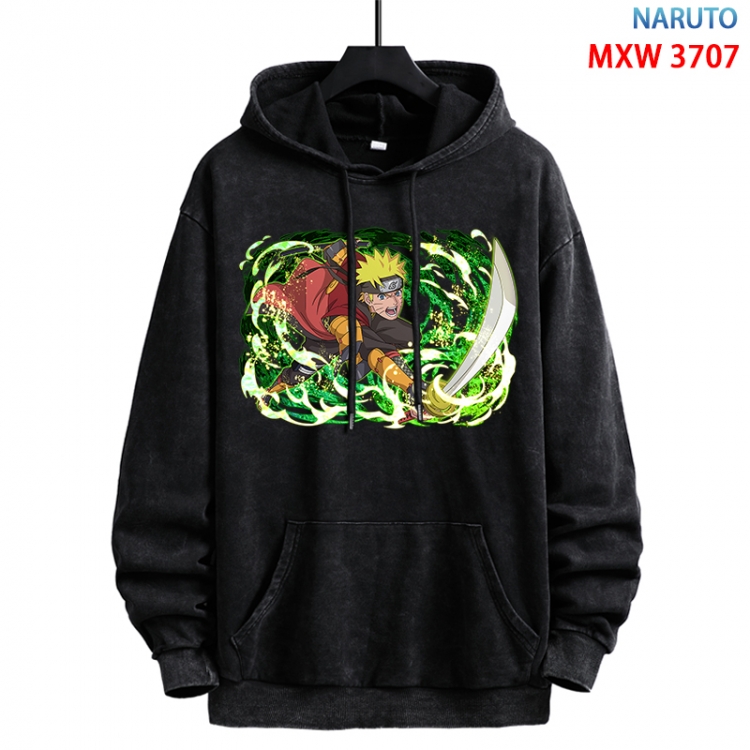 Naruto Anime peripheral washing and worn-out pure cotton sweater from S to 3XL MXW-3707