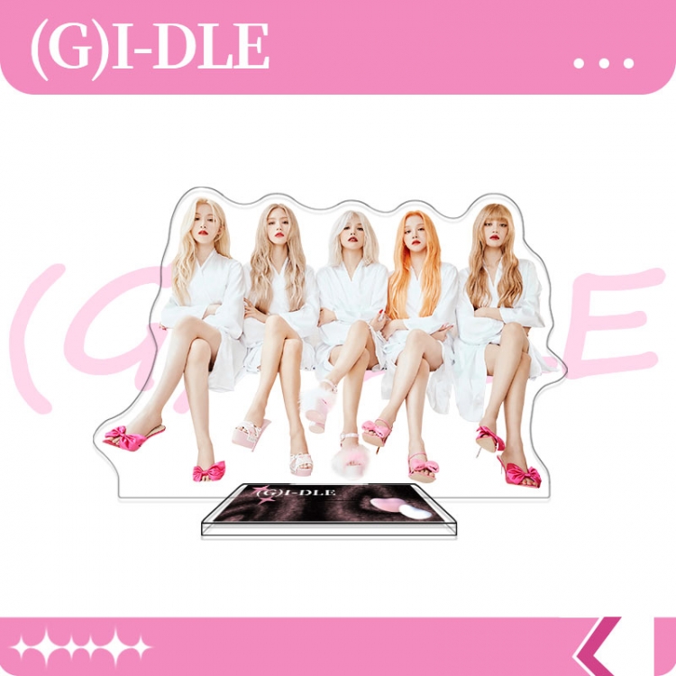 (G)I-DLE star characters acrylic Standing Plates Keychain 16cm