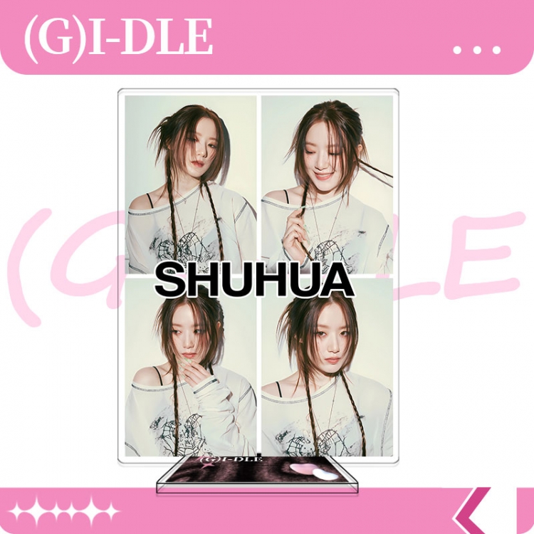 (G)I-DLE star characters acrylic Standing Plates Keychain 16cm