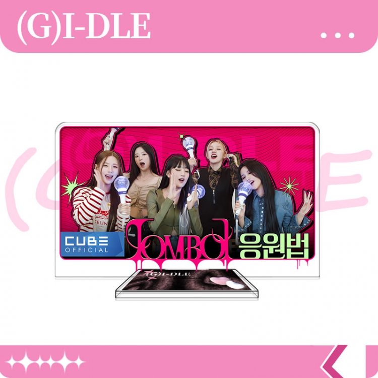 (G)I-DLE star characters acrylic Standing Plates Keychain 16cm