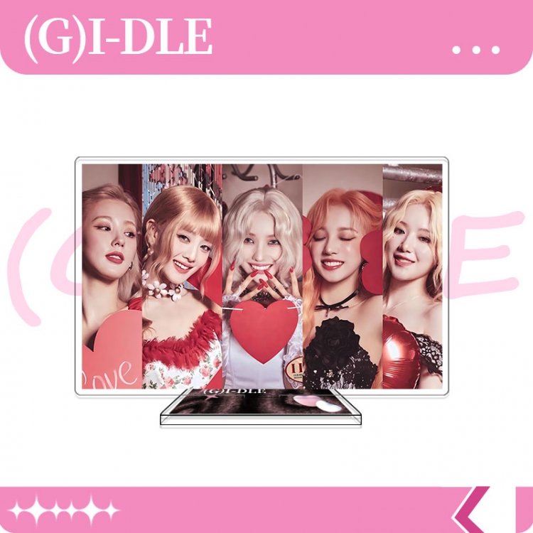 (G)I-DLE star characters acrylic Standing Plates Keychain 16cm