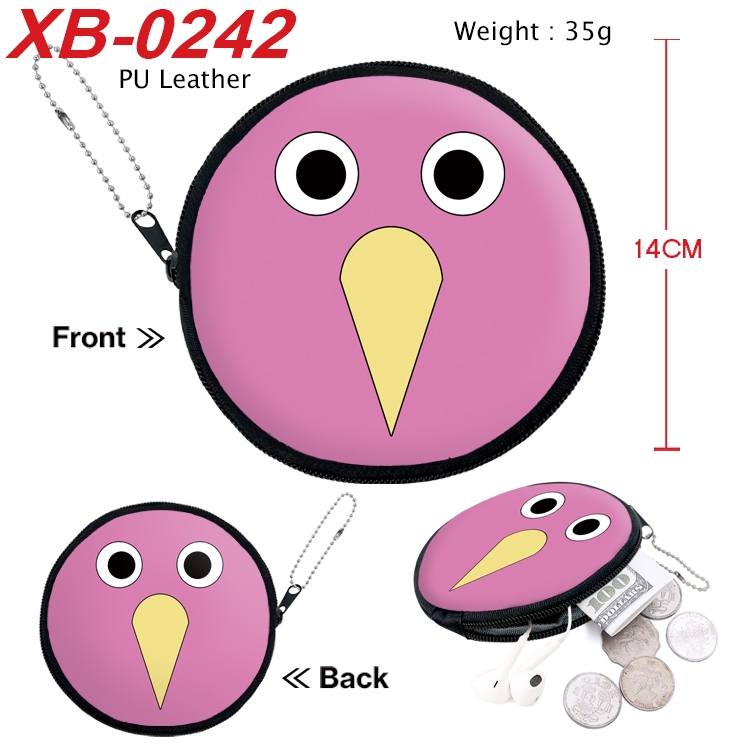 Garten of Banban Anime PU leather material circular zipper zero wallet 14cm  XB-0242