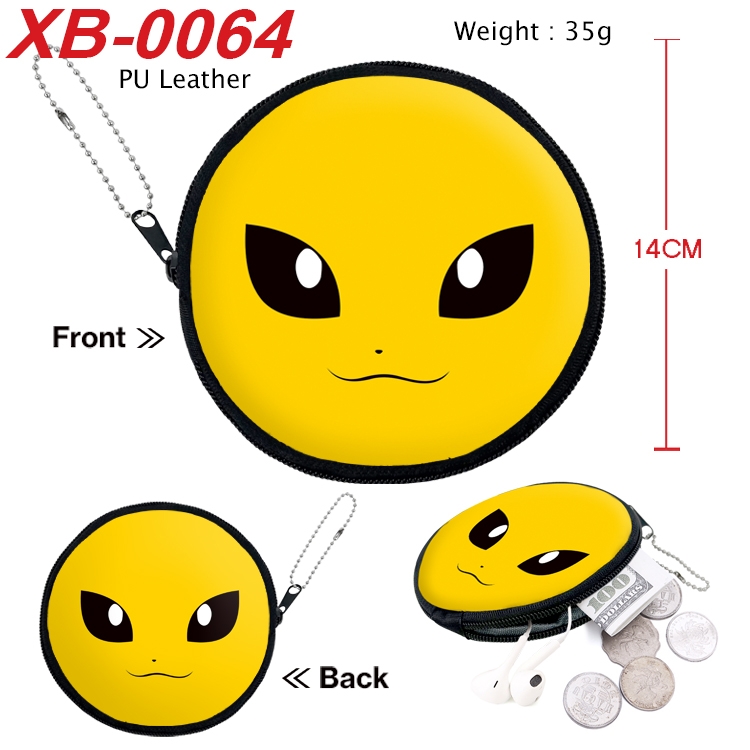 Pokemon Anime PU leather material circular zipper zero wallet 14cm XB-0064
