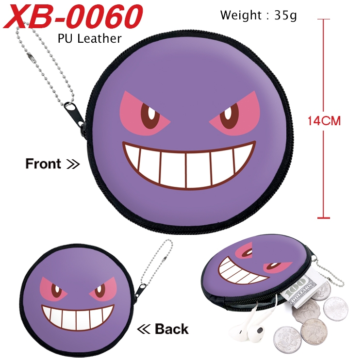 Pokemon Anime PU leather material circular zipper zero wallet 14cm XB-0060