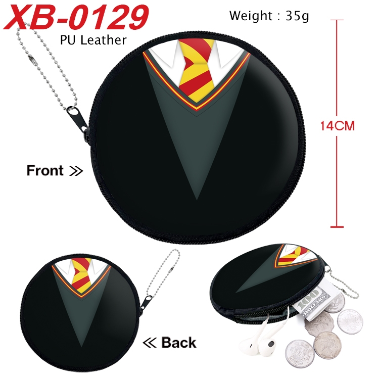 Harry Potter Anime PU leather material circular zipper zero wallet 14cm XB-0132
