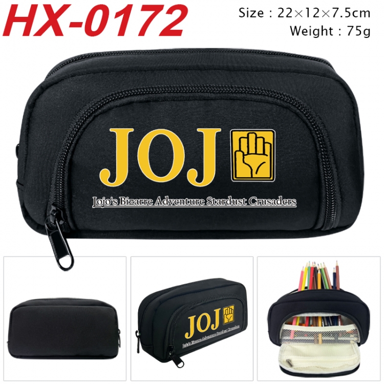 JoJos Bizarre Adventure Anime 3D pen bag with partition stationery box 20x10x7.5cm 75g HX-0172