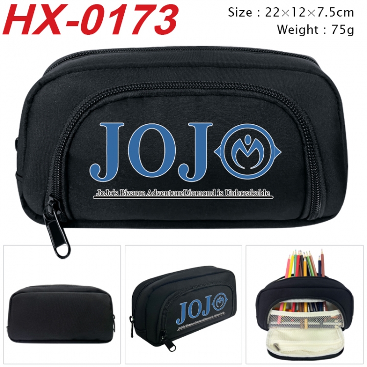 JoJos Bizarre Adventure Anime 3D pen bag with partition stationery box 20x10x7.5cm 75g  HX-0173