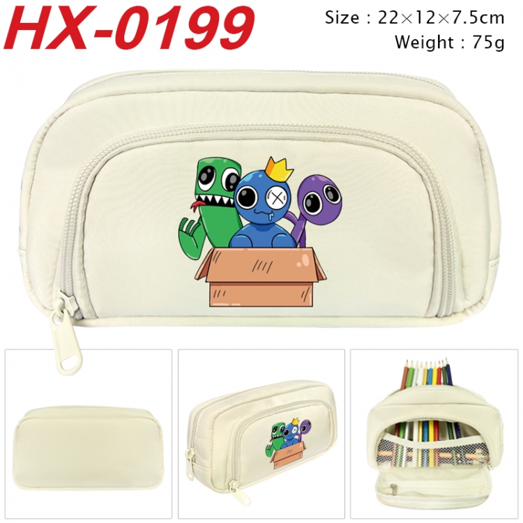 Rainbow Friend Anime 3D pen bag with partition stationery box 20x10x7.5cm 75g  HX-0199