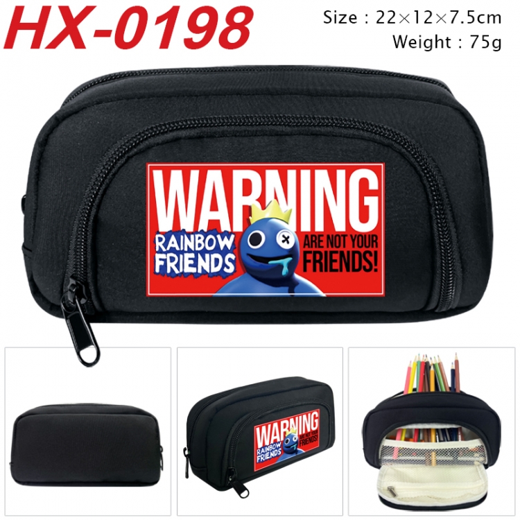 Rainbow Friend Anime 3D pen bag with partition stationery box 20x10x7.5cm 75g HX-0198