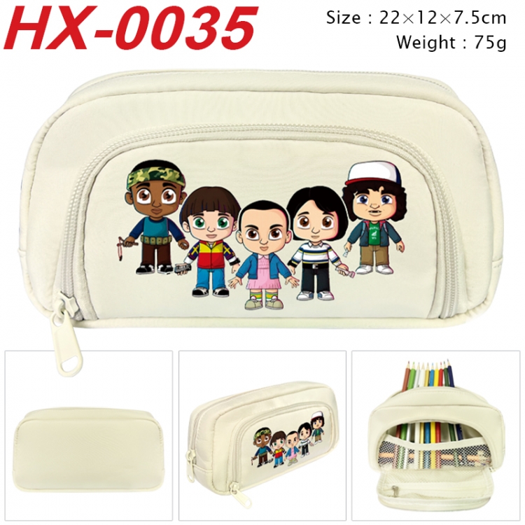 Stranger Things Anime 3D pen bag with partition stationery box 20x10x7.5cm 75g HX-0035