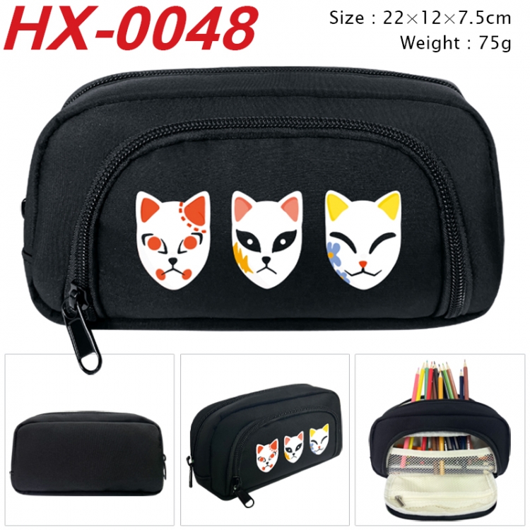 Demon Slayer Kimets Anime 3D pen bag with partition stationery box 20x10x7.5cm 75g HX-0048