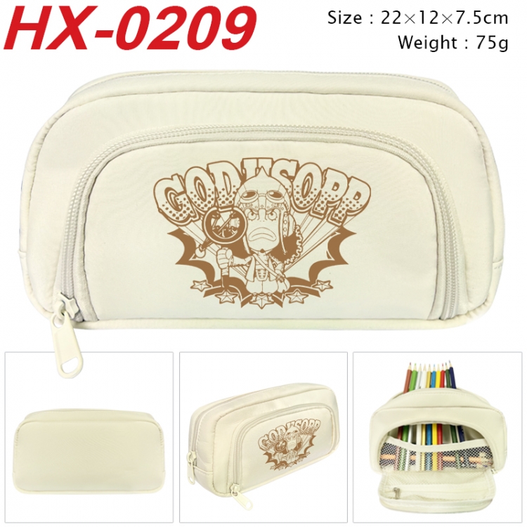 One Piece Anime 3D pen bag with partition stationery box 20x10x7.5cm 75g HX-0209