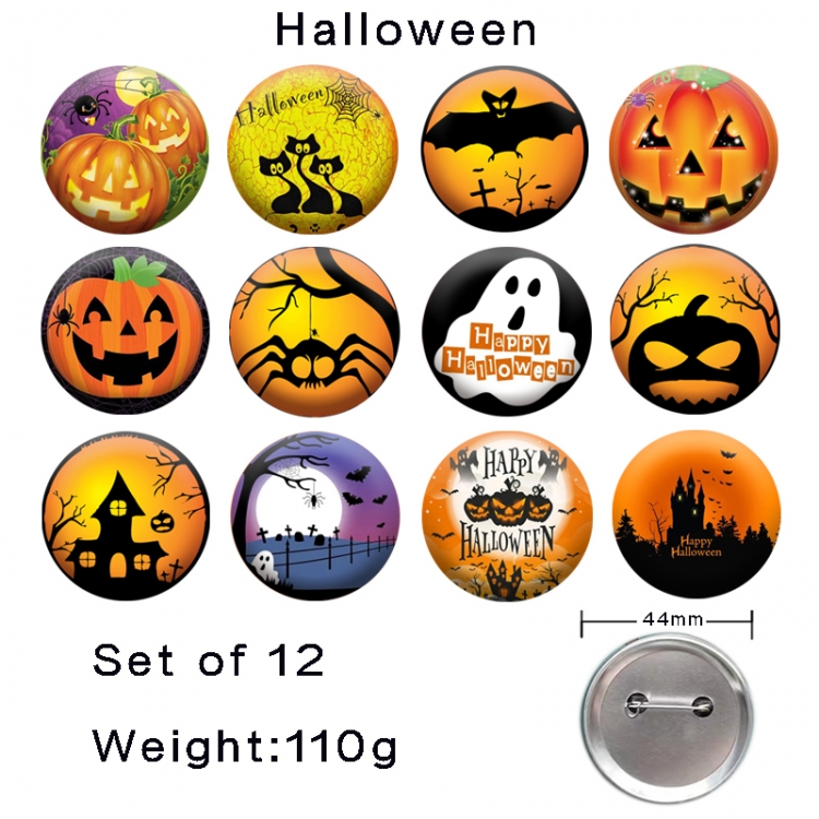 Halloween Anime tinplate laser iron badge badge badge 44mm  a set of 12