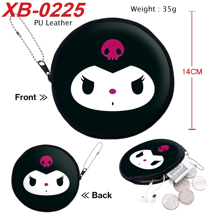 sanrio Anime PU leather material circular zipper zero wallet 14cm XB-0225