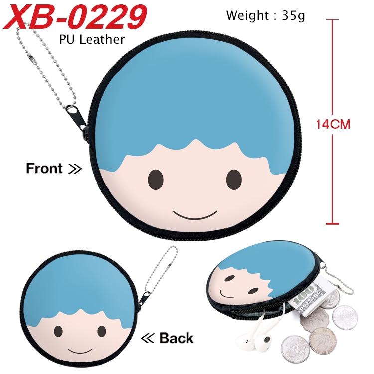 sanrio Anime PU leather material circular zipper zero wallet 14cm XB-0229
