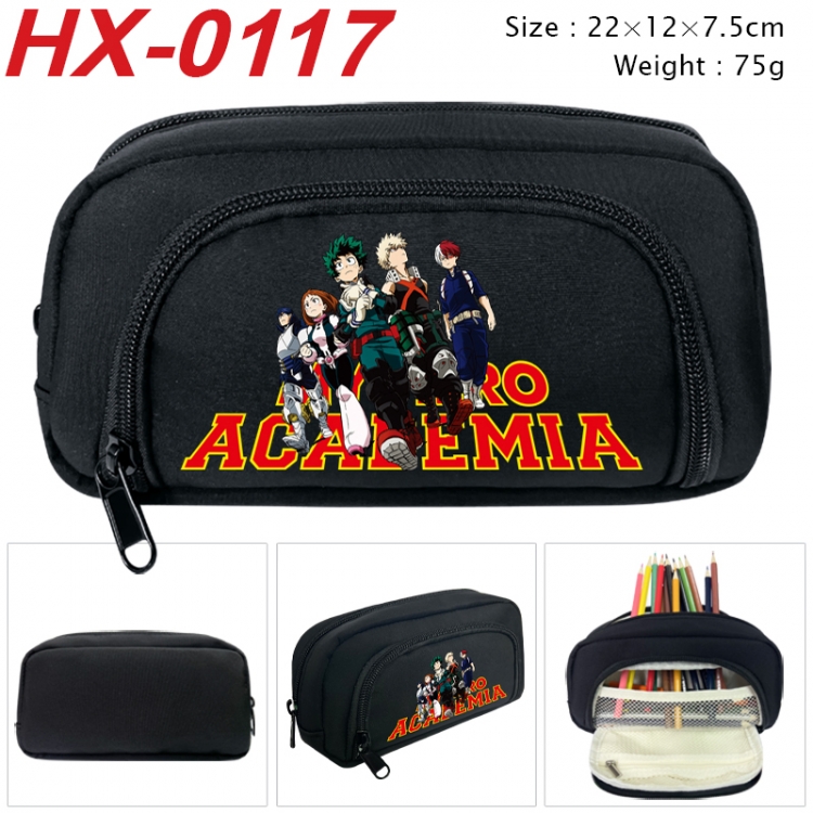 My Hero Academia Anime 3D pen bag with partition stationery box 20x10x7.5cm 75g HX-0117