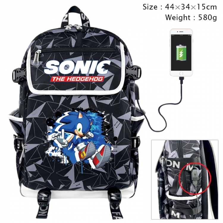 Sonic The Hedgehog Anime 3D pen bag with partition stationery box 20x10x7.5cm 75g