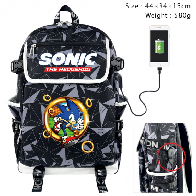 Sonic The Hedgehog Anime 3D pen bag with partition stationery box 20x10x7.5cm 75g