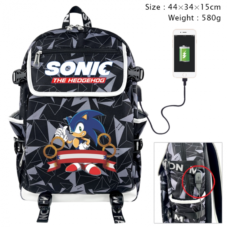 Sonic The Hedgehog Anime 3D pen bag with partition stationery box 20x10x7.5cm 75g