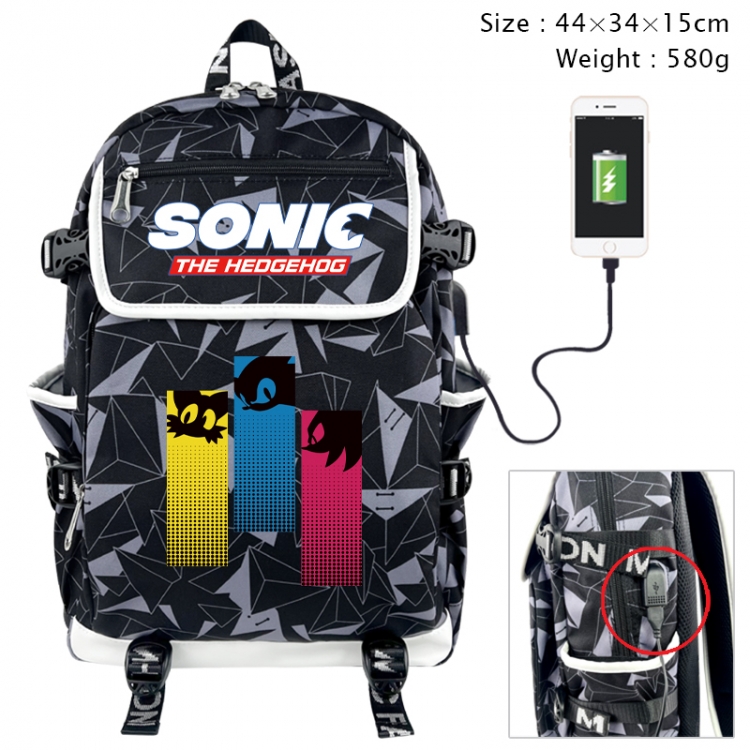 Sonic The Hedgehog Anime 3D pen bag with partition stationery box 20x10x7.5cm 75g