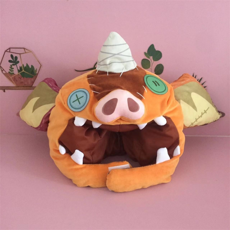 The Legend of Zelda Anime Surrounding Plush Hat Link Pig Head Set Cat Dog Pet Hat 40cm