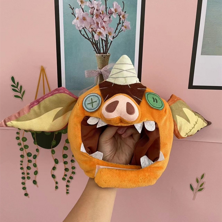 The Legend of Zelda Anime Surrounding Plush Hat Link Pig Head Set Cat and Dog Pet Hat 22X24CM 80g