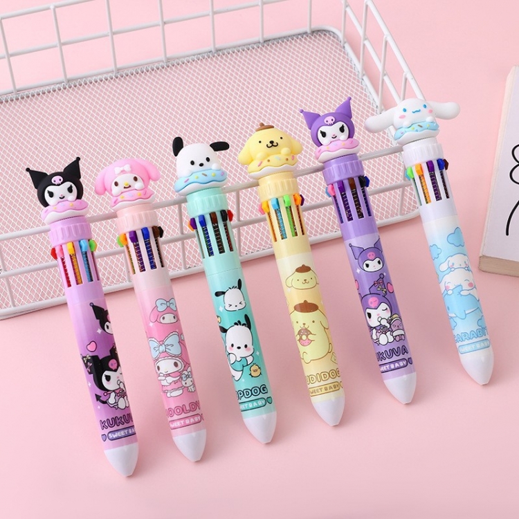 sanrio 10 Color Ballpoint Pen Student Writing Pen  price for 18 pcs