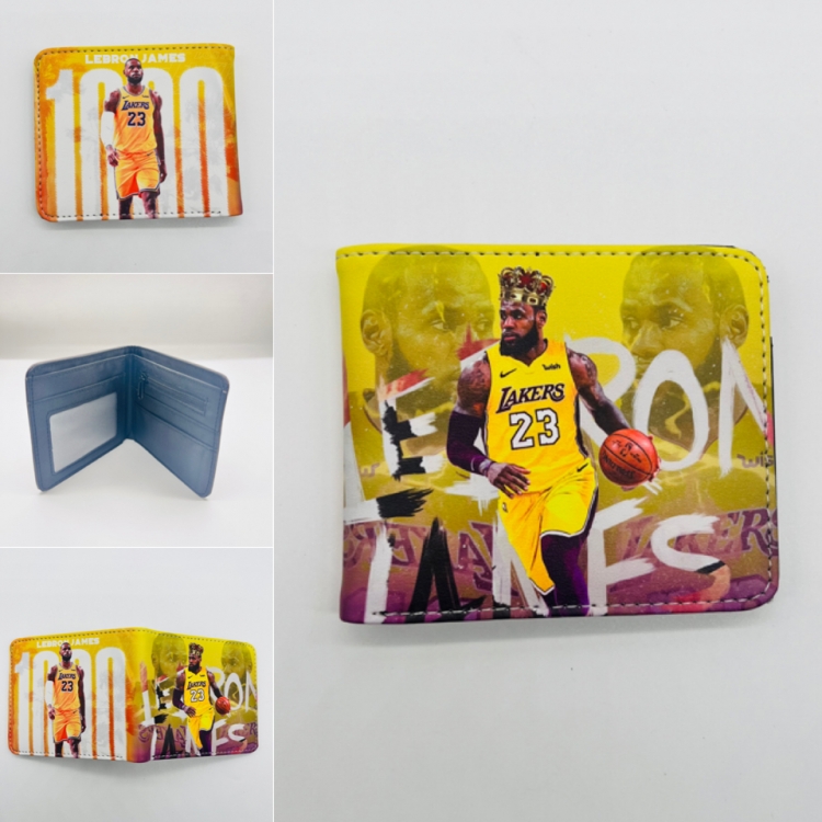 James Full color Two fold short card case wallet 11X9.5CM