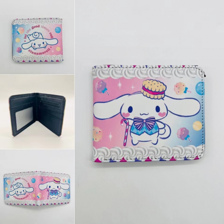 Cinnamoroll Full color Two fold short card case wallet 11X9.5CM