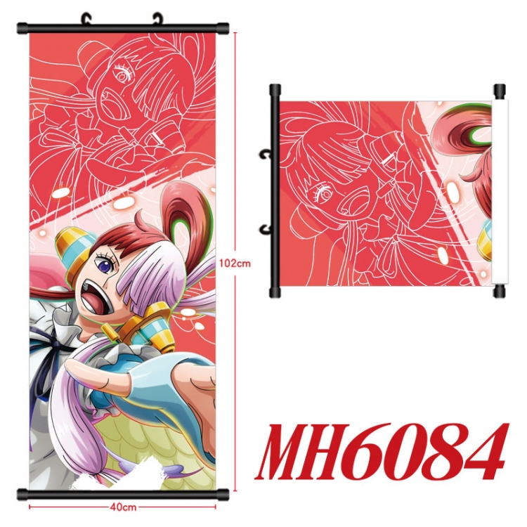 One Piece Anime black Plastic rod Cloth painting Wall Scroll 40X102CM MH6084