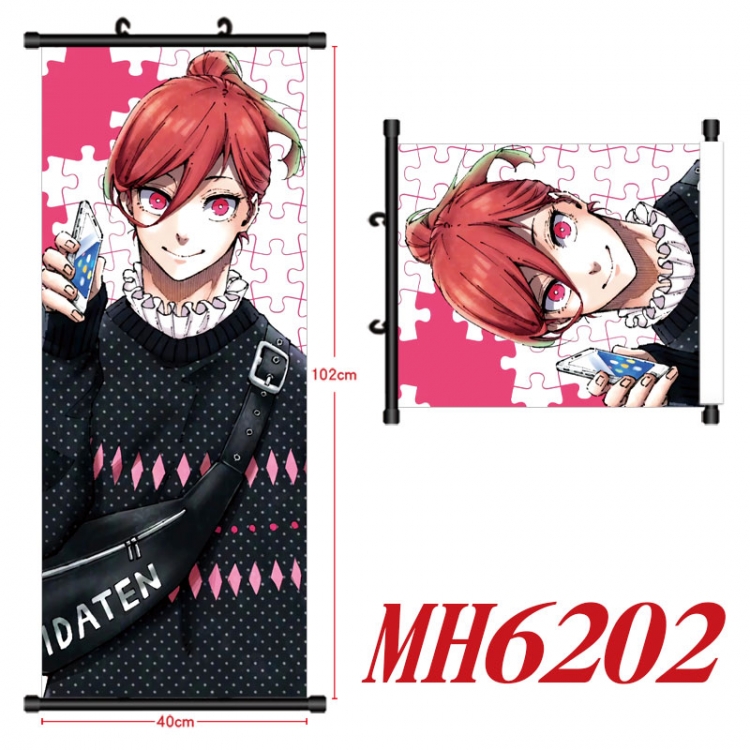 BLUE LOCK Anime black Plastic rod Cloth painting Wall Scroll 40X102CM MH6202