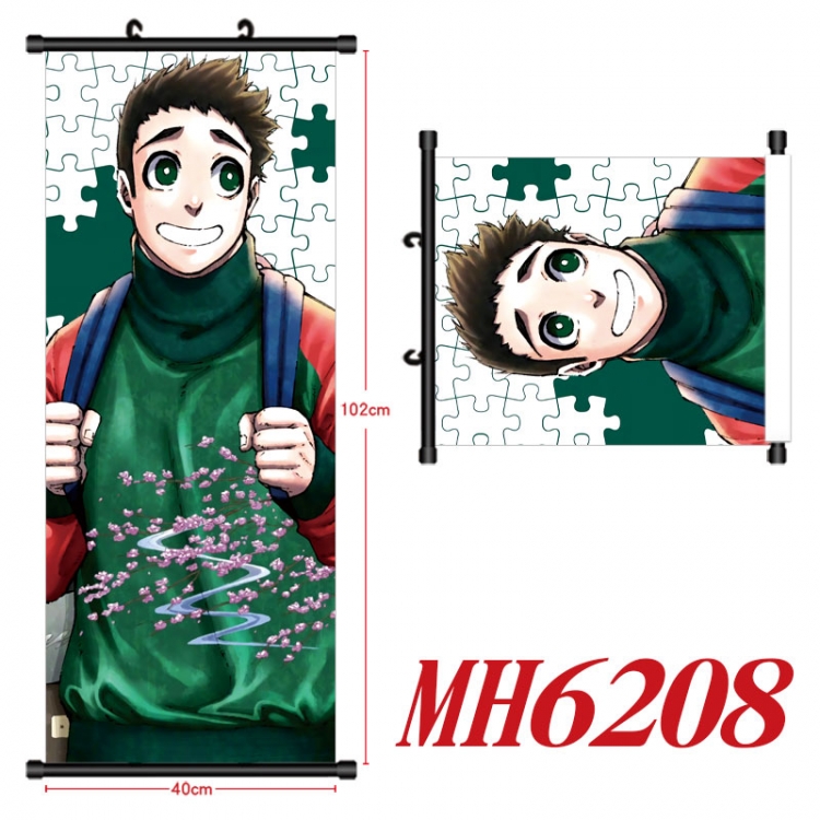 BLUE LOCK Anime black Plastic rod Cloth painting Wall Scroll 40X102CM MH6208