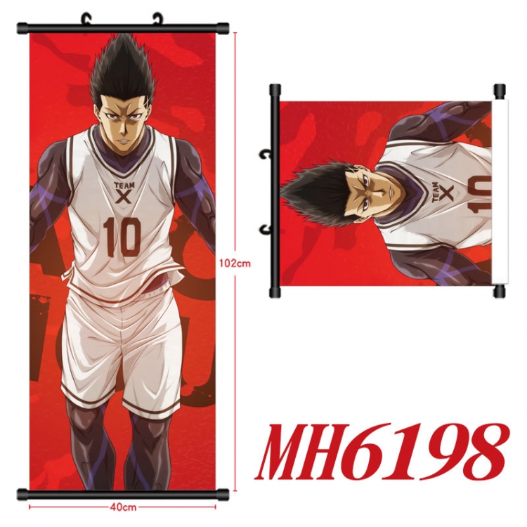 BLUE LOCK Anime black Plastic rod Cloth painting Wall Scroll 40X102CM  MH6198